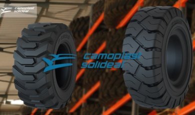 Большая партия шин для вилочных погрузчиков производства Camoplast Solideal